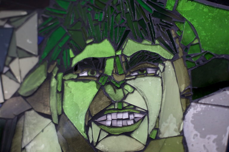 Hulk détail du visage.